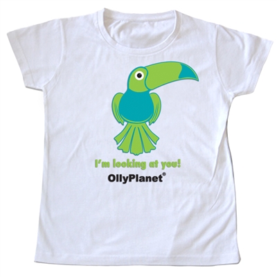 Get this adorable green toucan toddler tee on OllyPlanet.com