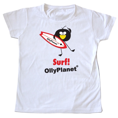 Olly Surf tshirt for toddlers! Available on OllyPlanet.com