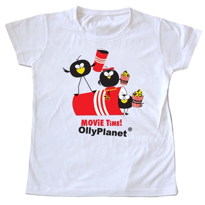 Toddler Tee featuring OllyPlanet characters at the movies!