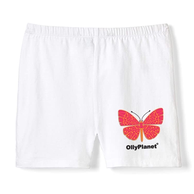 Short with Butterfly in Pink /orange color graphic