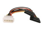 Monoprice 5.25" Male To SATA 15-Pin Female X 2 DC Power Adapter Y Cable