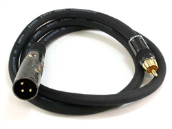 WholesaleCables.com 3ft Premier Series XLR Male to RCA Male 16AWG Cable