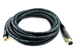 WholesaleCables.com 15ft Premier Series XLR Female to RCA Male 16AWG Cable