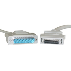 WholesaleCables.com 10FT DB-25(IEEE-1284) Male to Mini/Micro Centronic 36(HPCN36) Male Cable 258
