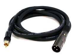 WholesaleCables.com 6ft Premier Series XLR Male to RCA Male 16AWG Cable