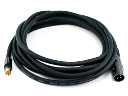 WholesaleCables.com 15ft Premier Series XLR Male to RCA Male 16AWG Cable