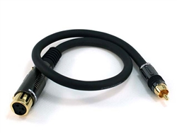 WholesaleCables.com 1.5ft Premier Series XLR Female to RCA Male 16AWG Cable