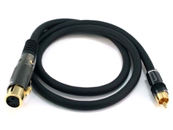 WholesaleCables.com 3ft Premier Series XLR Female to RCA Male 16AWG Cable