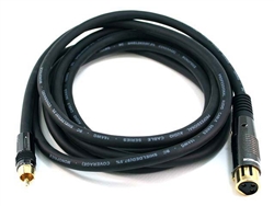 WholesaleCables.com 10ft Premier Series XLR Female to RCA Male 16AWG Cable 4786