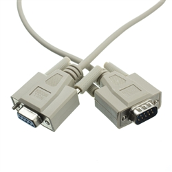 10D1-20215 15ft Null Modem Cable, DB9 Male to DB9 Female, UL rated, 8 Conductor