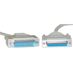 WholesaleCables.com 10D3-01203 3ft Serial Extension Cable DB25 Male to DB25 Female RS-232 UL rated 1:1