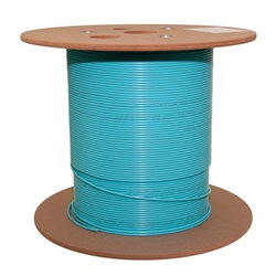 10E2-306NH 1000ft 6 Fiber Indoor Distribution Fiber Optic Cable Multimode 50/125 OM3 10 Gbit Aqua Riser Rated Spool