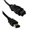 WholesaleCables.com 10E3-96003BK 3ft Firewire 400 9 Pin to 6 Pin Cable Black IEEE-1394a