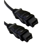 WholesaleCables.com 10E3-99003BK 3ft Firewire 800 9 Pin cable Black IEEE-1394b