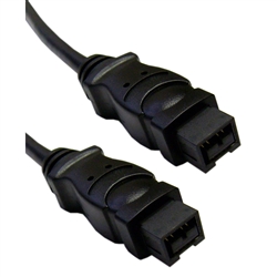 WholesaleCables.com 10E3-99006BK 6ft Firewire 800 9 Pin cable Black IEEE-1394b