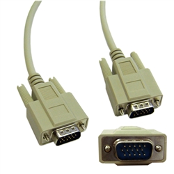 WholesaleCables.com 10H1-01110 10ft VGA Cable Low resolution HD15 Male 15 Conductor