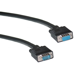 WholesaleCables.com 10H1-20225NF 25ft SVGA Extension Cable Black HD15 Male to HD15 Female