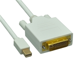 WholesaleCables.com 10H1-62203 3ft Mini DisplayPort to DVI Video Cable Mini DisplayPort Male to DVI Male