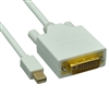 WholesaleCables.com 10H1-62206 6ft Mini DisplayPort to DVI Video Cable Mini DisplayPort Male to DVI Male