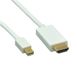 WholesaleCables.com 10H1-62310 10ft Mini DisplayPort to HDMI Cable Mini DisplayPort Male to HDMI Male