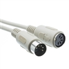 WholesaleCables.com 10I5-02206 6ft AT Keyboard Extension Cable Din5 Male to Din5 Female 5 Conductor Straight