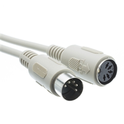 10I5-02215 15ft AT Keyboard Extension Cable Din5 Male to Din5 Female 5 Conductor Straight