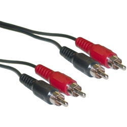 WholesaleCables.com 10R1-02106 6ft RCA Stereo Audio Cable Dual RCA Male 2 channel (Right and Left)