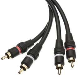 10R2-02103 3ft High Quality RCA Stereo Audio Cable Dual RCA Male 2 channel (Right and Left) Gold-plated Connectors