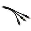 WholesaleCables.com 10R2-03106 6ft High Quality RCA Audio / Video Cable 3 RCA Male Gold-plated Connectors