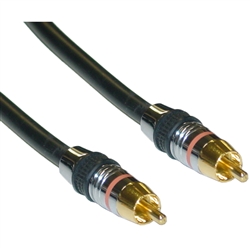 WholesaleCables.com 10R4-11112 12ft Premium Digital Coaxial RCA Cable RCA Male 24K Gold Connectors