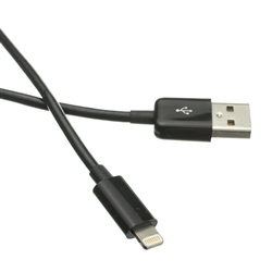 WholesaleCables.com 10U2-05101.5BK 1.5ft Black USB Apple Authorized Lightning Cable