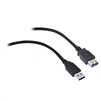 WholesaleCables.com 10U3-02103EBK 3ft USB 3.0 Extension Cable Black Type A Male / Type A Female