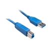 10U3-02206 6ft USB 3.0 Printer / Device Cable Blue Type A Male to Type B Male