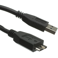 10U3-03110BK 10ft Micro USB 3.0 Cable Black Type A Male to Micro-B Male