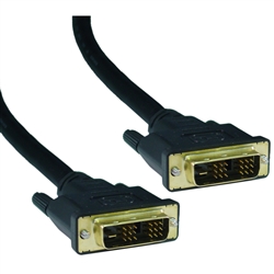 WholesaleCables.com 10V1-05350BK 50ft DVI-D Single Link Cable DVI-D Male