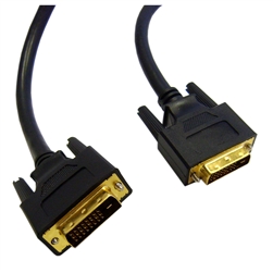 WholesaleCables.com 10V2-05302BK 2meter 6.6ft DVI-D Dual Link Cable Black DVI-D Male