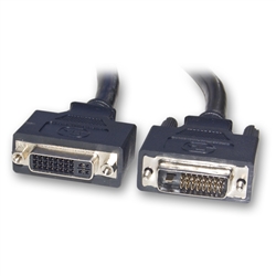 WholesaleCables.com 10V2-07205BK 5meter 16.5ft DVI-D Dual Link Extension Cable Black DVI-D Male to DVI-D Female