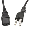 10W1-01203 3ft Computer / Monitor Power Cord Black NEMA 5-15P to C13 10 Amp UL/CSA rated