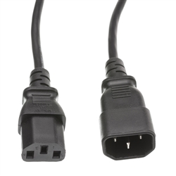 10W1-02225 25ft Computer/Monitor Power Extension Cord, C13 to C14, 10A