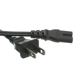 10W1-13203 3FT Laptop Power Cord NEMA 1-15P to C7 Non-Polarized