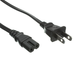 10W1-13206 6ft Notebook/Laptop Power Cord NEMA 1-15P to C7 Non-Polarized UL/CSA rated