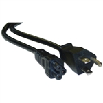 10W1-15201 1ft Notebook/Laptop Power Cord NEMA 5-15P to C5 3 Pin UL/CSA rated