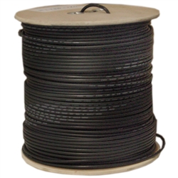 WholesaleCables.com 10X3-18222NF 500ft Bulk RG59 Siamese Coaxial/Power Cable Black Solid Core (Copper) Coax 18/2 (18 AWG 2 Conductor) Stranded Copper Power Spool