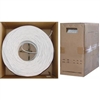 WholesaleCables.com 10X4-191TH 1000ft Quad Shielded Bulk RG6 Coaxial Cable White 18 AWG Solid Core Pullbox