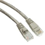 WholesaleCables.com 10X6-02100.5 6inch Cat5e Gray Ethernet Patch Cable Snagless/Molded Boot