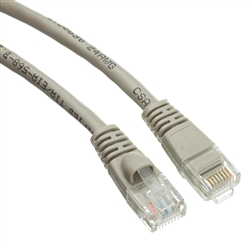 10X6-02114 14ft Cat5e Gray Ethernet Patch Cable Snagless/Molded Boot