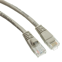 WholesaleCables.com 10X6-02135 35ft Cat5e Gray Ethernet Patch Cable Snagless/Molded Boot