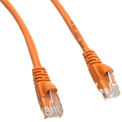 WholesaleCables.com 10X6-03105 5ft Cat5e Orange Ethernet Patch Cable Snagless/Molded Boot