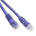 WholesaleCables.com 10X6-04101 1ft Cat5e Purple Ethernet Patch Cable Snagless/Molded Boot