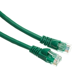 WholesaleCables.com 10X6-05103 3ft Cat5e Green Ethernet Patch Cable Snagless/Molded Boot